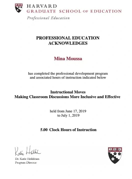 Certification
